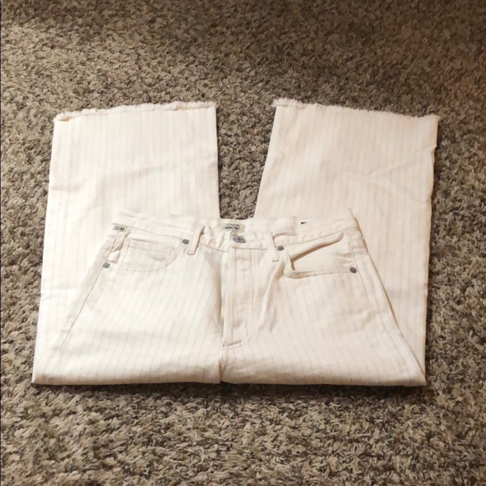 Citizens Of Humanity Cream Flare Jeans